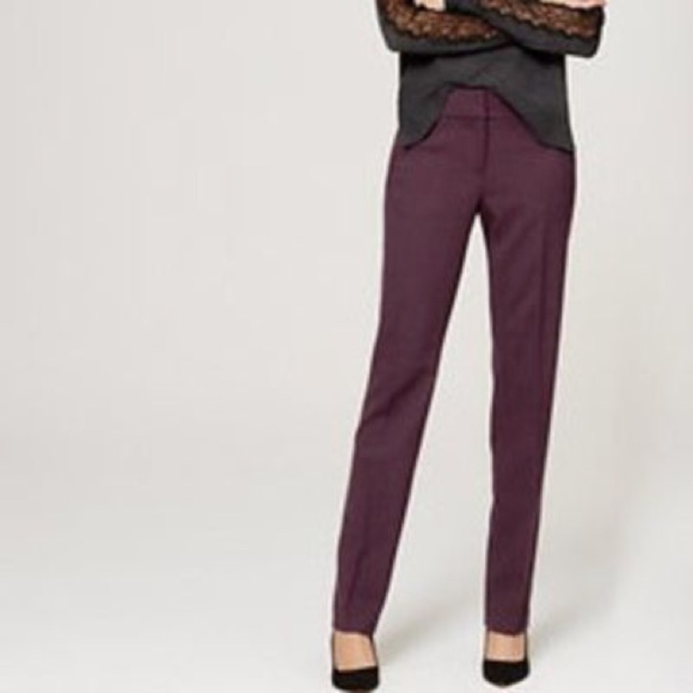 Loft Julie Fit Maroon Pants 2p